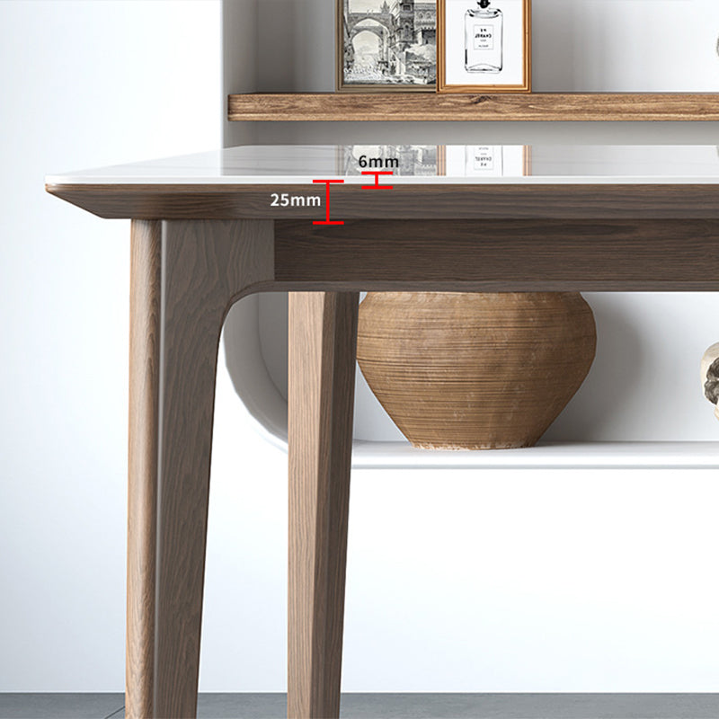 Minimalist White Sintered Stone Dining Set Standard Rectangle Shape Dining Set with 4 Legs Table Clearhalo 'Dining Room Sets' 'Dining Tables & Seating' 'dining_room_set' 'Furniture' 'furniture_dining_room_set' 'Kitchen & Dining Furniture' 'kitchen&dining_furn' 'kitchen' 3348502