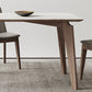 Minimalist Fixed Sintered Stone Dining¬†Room¬†Table¬†with 4 Solid Wood Legs for Kitchen Clearhalo 'Dining Room Sets' 'Dining Tables & Seating' 'dining_room_set' 'Furniture' 'furniture_dining_room_set' 'Kitchen & Dining Furniture' 'kitchen&dining_furn' 'kitchen' 3350391