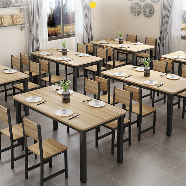 Modern Style Table with Rectangle Shape Standard Height Table and 4 Legs Base for Home Use Clearhalo 'Dining Room Sets' 'Dining Tables & Seating' 'dining_room_set' 'Furniture' 'furniture_dining_room_set' 'Kitchen & Dining Furniture' 'kitchen&dining_furn' 'kitchen' 3350453