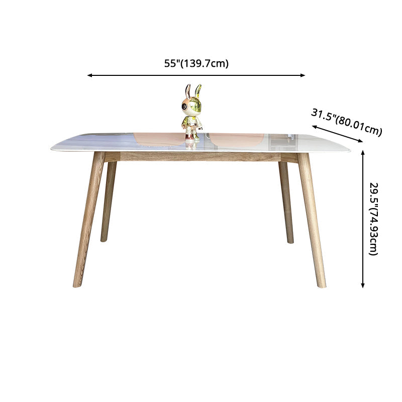 Glam Kitchen Dining Room Set Standard Height with¬†Rectangle Top and Solid Wood Legs Dining Furniture Clearhalo 'Dining Room Sets' 'Dining Tables & Seating' 'dining_room_set' 'furn' 'furn_dining_room_set' 'Furniture' 'furniture_dining_room_set' 'Kitchen & Dining Furniture' 'kitchen&dining_furn' 'kitchen' 3361387