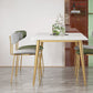 Scandinavian Sintered Stone Dining Table Set with Rectangle Table and Gold Legs Home Dining Set Clearhalo 'Dining Room Sets' 'Dining Tables & Seating' 'dining_room_set' 'furn' 'furn_dining_room_set' 'Furniture' 'furniture_dining_room_set' 'Kitchen & Dining Furniture' 'kitchen&dining_furn' 'kitchen' 3361397