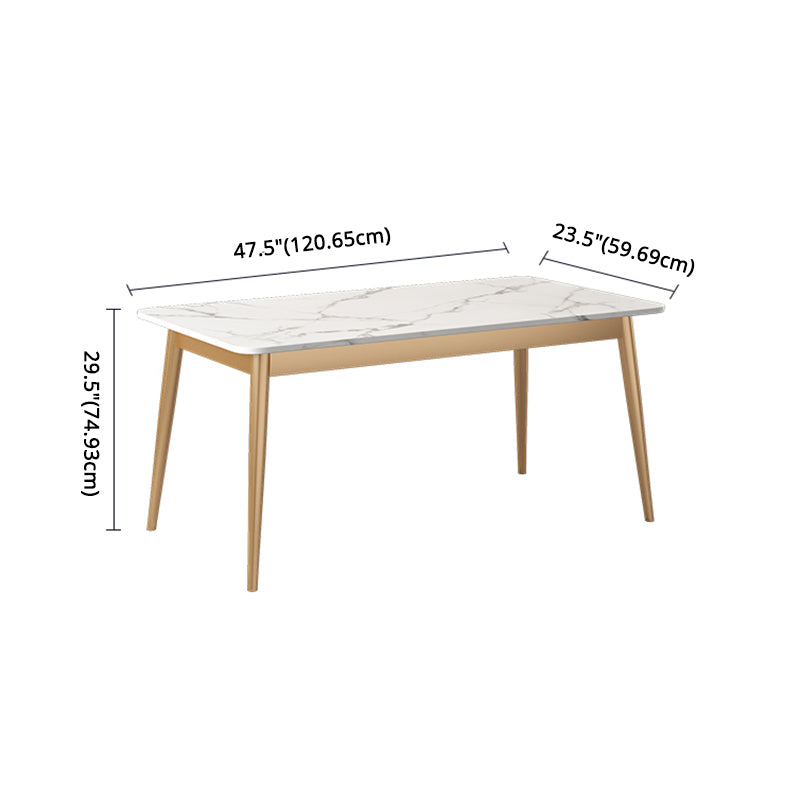 Glam Sintered Stone Dining Room Set Standard Height with Black Legs Dining Furniture for Home Use Clearhalo 'Dining Room Sets' 'Dining Tables & Seating' 'dining_room_set' 'furn' 'furn_dining_room_set' 'Furniture' 'furniture_dining_room_set' 'Kitchen & Dining Furniture' 'kitchen&dining_furn' 'kitchen' 3361411