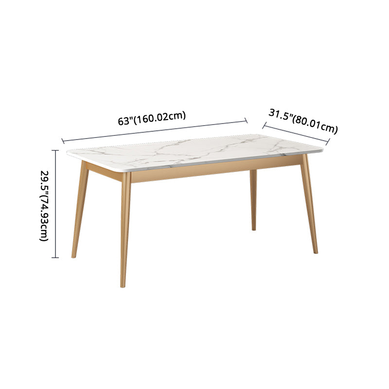 Glam Sintered Stone Dining Room Set Standard Height with Black Legs Dining Furniture for Home Use Clearhalo 'Dining Room Sets' 'Dining Tables & Seating' 'dining_room_set' 'furn' 'furn_dining_room_set' 'Furniture' 'furniture_dining_room_set' 'Kitchen & Dining Furniture' 'kitchen&dining_furn' 'kitchen' 3361413