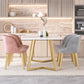 Scandinavian Sintered Stone Dining Table Set with Rectangle Table and Metal Base Home Dining Set Clearhalo 'Dining Room Sets' 'Dining Tables & Seating' 'dining_room_set' 'furn' 'furn_dining_room_set' 'Furniture' 'furniture_dining_room_set' 'Kitchen & Dining Furniture' 'kitchen&dining_furn' 'kitchen' 3361432