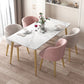 Scandinavian Sintered Stone Dining Table Set White Rectangle Home Use Dining Set with 4 Chairs Clearhalo 'Dining Room Sets' 'Dining Tables & Seating' 'dining_room_set' 'furn' 'furn_dining_room_set' 'Furniture' 'furniture_dining_room_set' 'Kitchen & Dining Furniture' 'kitchen&dining_furn' 'kitchen' 3361446
