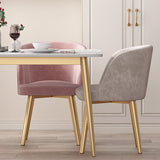 Scandinavian Sintered Stone Dining Table Set White Rectangle Home Use Dining Set Clearhalo 'Dining Room Sets' 'Dining Tables & Seating' 'dining_room_set' 'furn' 'furn_dining_room_set' 'Furniture' 'furniture_dining_room_set' 'Kitchen & Dining Furniture' 'kitchen&dining_furn' 'kitchen' 3361452