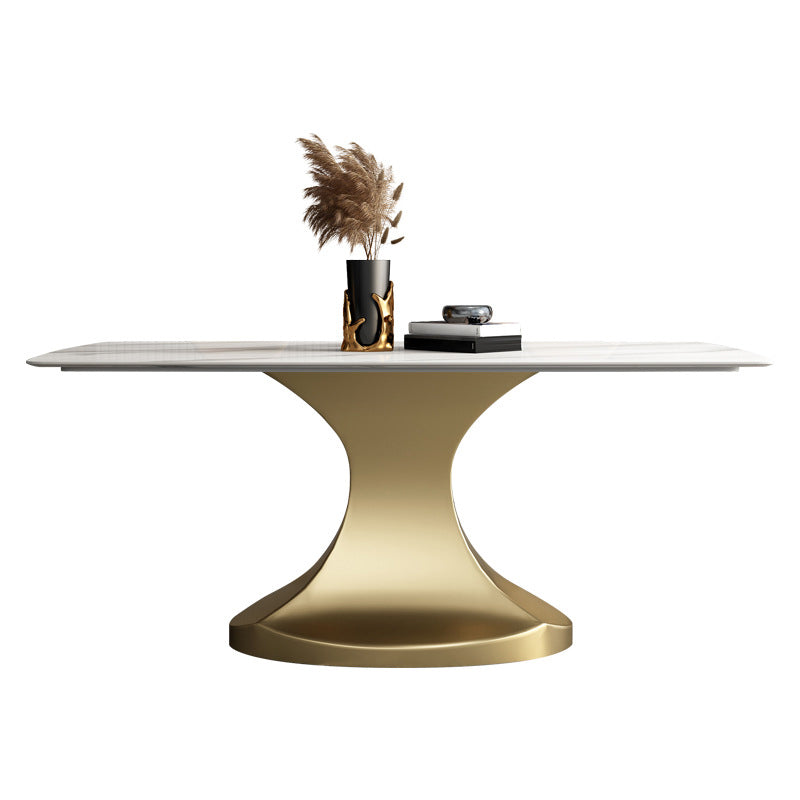 Glam Sintered Stone Dining Room Set Standard Height with Gold Leg Dining Furniture for Home Use Table Only Clearhalo 'Dining Room Sets' 'Dining Tables & Seating' 'dining_room_set' 'furn' 'furn_dining_room_set' 'Furniture' 'furniture_dining_room_set' 'Kitchen & Dining Furniture' 'kitchen&dining_furn' 'kitchen' 3361463