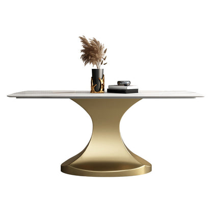 Glam Sintered Stone Dining Room Set Standard Height with Gold Leg Dining Furniture for Home Use Table Only Clearhalo 'Dining Room Sets' 'Dining Tables & Seating' 'dining_room_set' 'furn' 'furn_dining_room_set' 'Furniture' 'furniture_dining_room_set' 'Kitchen & Dining Furniture' 'kitchen&dining_furn' 'kitchen' 3361463