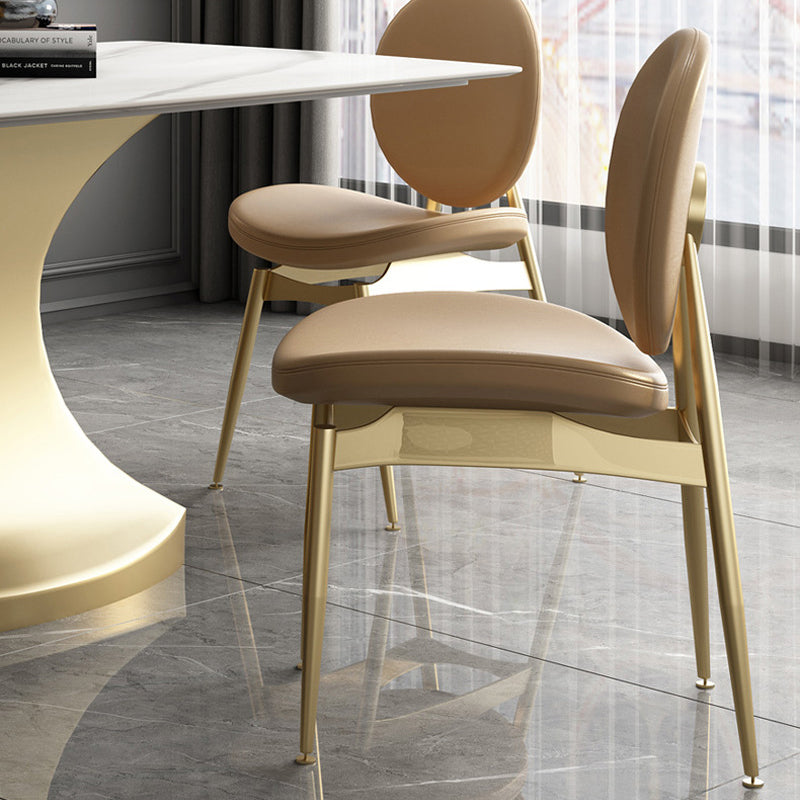 Glam Sintered Stone Dining Room Set Standard Height with Gold Leg Dining Furniture for Home Use Clearhalo 'Dining Room Sets' 'Dining Tables & Seating' 'dining_room_set' 'furn' 'furn_dining_room_set' 'Furniture' 'furniture_dining_room_set' 'Kitchen & Dining Furniture' 'kitchen&dining_furn' 'kitchen' 3361473