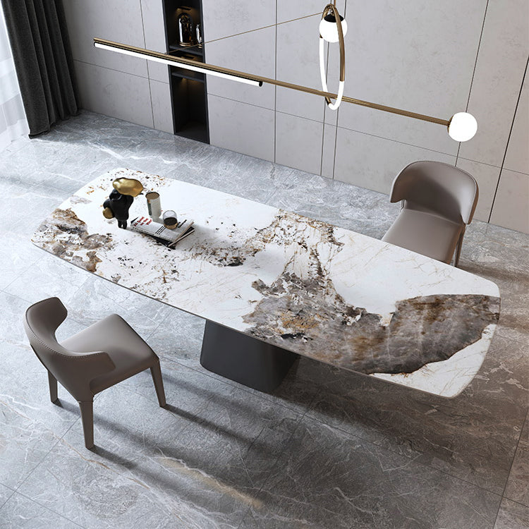 Contemporary¬†Kitchen¬†Dining¬†Room¬†Set with¬†Rectangle Sintered Stone Top¬†Formal¬†Dining¬†Table¬†Furniture Clearhalo 'Dining Room Sets' 'Dining Tables & Seating' 'dining_room_set' 'furn' 'furn_dining_room_set' 'Furniture' 'furniture_dining_room_set' 'Kitchen & Dining Furniture' 'kitchen&dining_furn' 'kitchen' 3361523