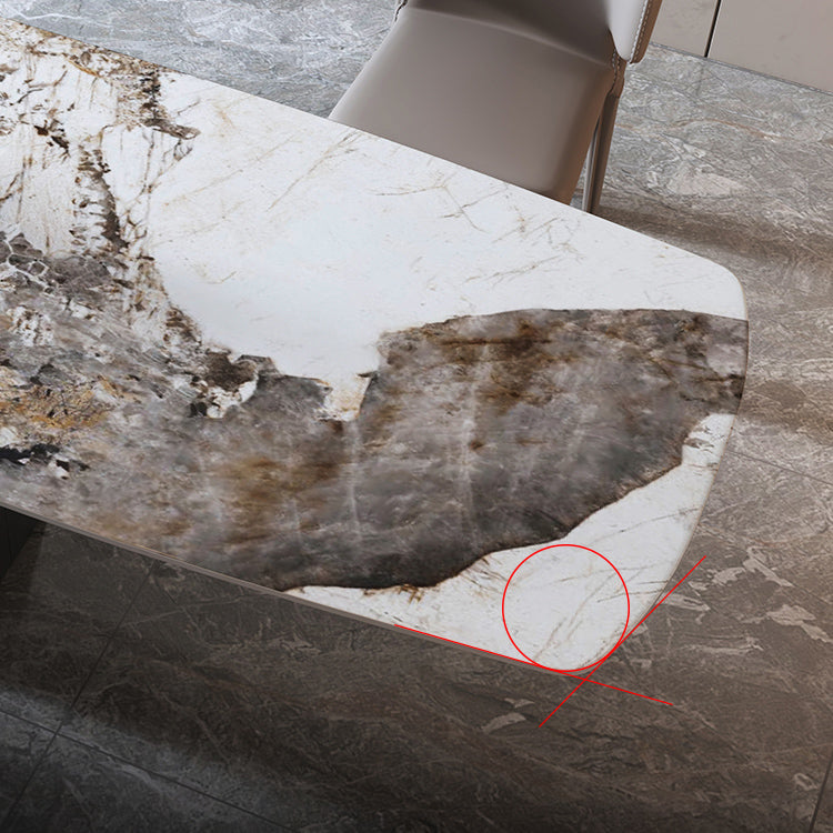 Contemporary¬†Kitchen¬†Dining¬†Room¬†Set with¬†Rectangle Sintered Stone Top¬†Formal¬†Dining¬†Table¬†Furniture Clearhalo 'Dining Room Sets' 'Dining Tables & Seating' 'dining_room_set' 'furn' 'furn_dining_room_set' 'Furniture' 'furniture_dining_room_set' 'Kitchen & Dining Furniture' 'kitchen&dining_furn' 'kitchen' 3361525