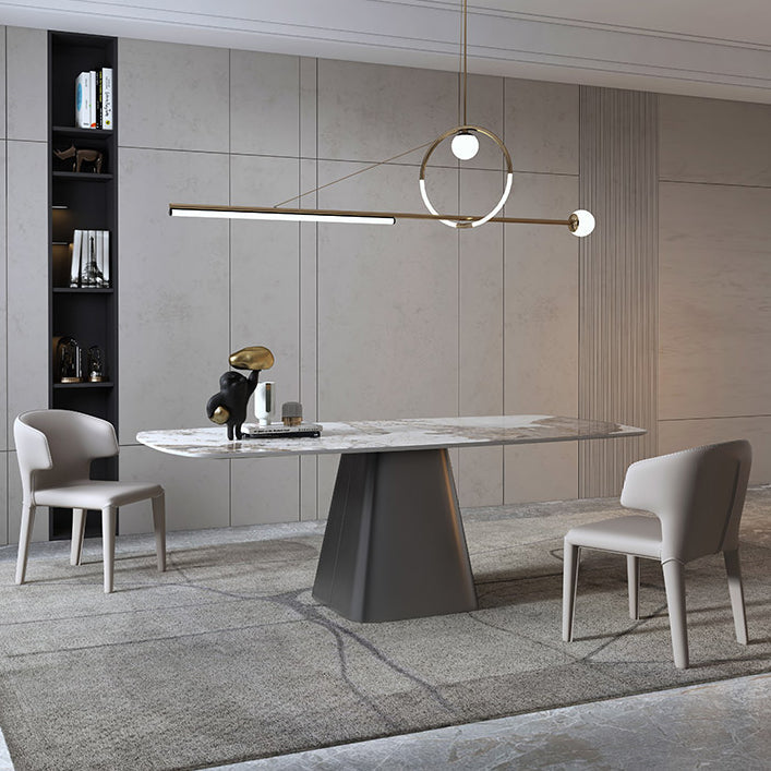 Contemporary¬†Kitchen¬†Dining¬†Room¬†Set with¬†Rectangle Sintered Stone Top¬†Formal¬†Dining¬†Table¬†Furniture Clearhalo 'Dining Room Sets' 'Dining Tables & Seating' 'dining_room_set' 'furn' 'furn_dining_room_set' 'Furniture' 'furniture_dining_room_set' 'Kitchen & Dining Furniture' 'kitchen&dining_furn' 'kitchen' 3361536