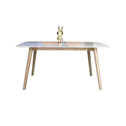 Scandinavian Sintered Stone White Dining Table Set Rectangle Home Use Dining Set Table Only Clearhalo 'Dining Room Sets' 'Dining Tables & Seating' 'dining_room_set' 'furn' 'furn_dining_room_set' 'Furniture' 'furniture_dining_room_set' 'Kitchen & Dining Furniture' 'kitchen&dining_furn' 'kitchen' 3361575