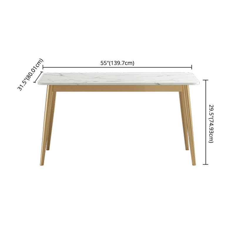 Glam Sintered Stone Dining Room Set Standard Height with 4 Legs Base Dining Furniture Clearhalo 'Dining Room Sets' 'Dining Tables & Seating' 'dining_room_set' 'furn' 'furn_dining_room_set' 'Furniture' 'furniture_dining_room_set' 'Kitchen & Dining Furniture' 'kitchen&dining_furn' 'kitchen' 3361597