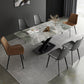 Modern Sintered Stone Gray Dining Table Set with Rectangle Table and Metal Base Formal Dining Set with 6 Chairs Clearhalo 'Dining Room Sets' 'Dining Tables & Seating' 'dining_room_set' 'furn' 'furn_dining_room_set' 'Furniture' 'furniture_dining_room_set' 'Kitchen & Dining Furniture' 'kitchen&dining_furn' 'kitchen' 3361670