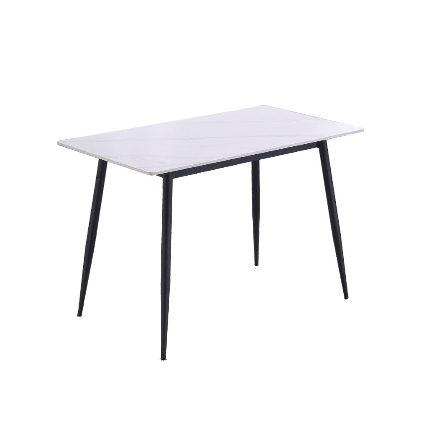 Modern Sintered Stone Dining Table Set White Rectangle Formal Dining Set Table Only Clearhalo 'Dining Room Sets' 'Dining Tables & Seating' 'dining_room_set' 'furn' 'furn_dining_room_set' 'Furniture' 'furniture_dining_room_set' 'Kitchen & Dining Furniture' 'kitchen&dining_furn' 'kitchen' 3361700