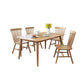 Modern Style Solid Wood Dining Set with Rectangle Shape Table and 4 Legs Base Clearhalo 'Dining Room Sets' 'Dining Tables & Seating' 'dining_room_set' 'furn' 'furn_dining_room_set' 'Furniture' 'furniture_dining_room_set' 'Kitchen & Dining Furniture' 'kitchen&dining_furn' 'kitchen' 3361726