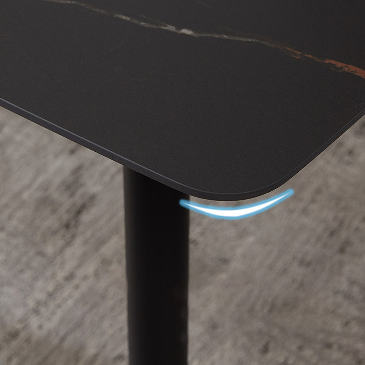 Modern Kitchen Black Sintered Stone Furniture of Standard Height Formal Dining¬†Room¬†Table¬†Set Clearhalo 'Dining Room Sets' 'Dining Tables & Seating' 'dining_room_set' 'furn' 'furn_dining_room_set' 'Furniture' 'furniture_dining_room_set' 'Kitchen & Dining Furniture' 'kitchen&dining_furn' 'kitchen' 3361744