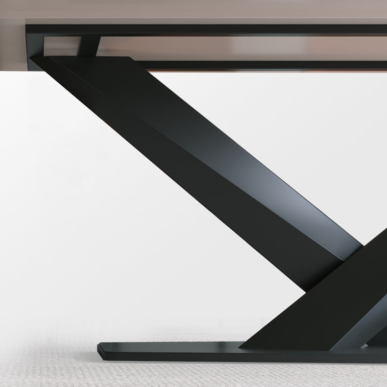 Minimalist Sintered Stone Dining Room Set with Rectangle Top and Black Base Dining Table Set Clearhalo 'Dining Room Sets' 'Dining Tables & Seating' 'dining_room_set' 'furn' 'furn_dining_room_set' 'Furniture' 'furniture_dining_room_set' 'Kitchen & Dining Furniture' 'kitchen&dining_furn' 'kitchen' 3361787