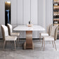 Modern Sintered Stone Dining Room Set with Rectangle Top and Pedestal Base Dining Furniture Clearhalo 'Dining Room Sets' 'Dining Tables & Seating' 'dining_room_set' 'furn' 'furn_dining_room_set' 'Furniture' 'furniture_dining_room_set' 'Kitchen & Dining Furniture' 'kitchen&dining_furn' 'kitchen' 3361798