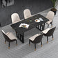 Modern Sintered Stone Dining Room Set Standard Height with Double Pedestal Base Dining Furniture Clearhalo 'Dining Room Sets' 'Dining Tables & Seating' 'dining_room_set' 'furn' 'furn_dining_room_set' 'Furniture' 'furniture_dining_room_set' 'Kitchen & Dining Furniture' 'kitchen&dining_furn' 'kitchen' 3361883