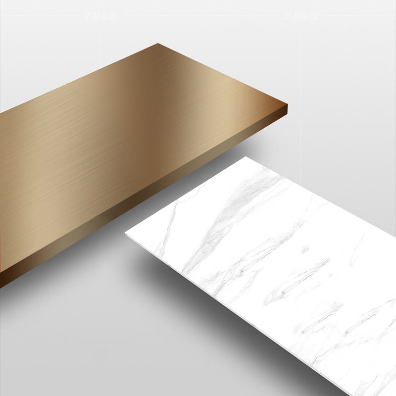 Modern Sintered Stone Dining Room Set with Rectangle Table and Metal Base Home Dining Set Clearhalo 'Dining Room Sets' 'Dining Tables & Seating' 'dining_room_set' 'furn' 'furn_dining_room_set' 'Furniture' 'furniture_dining_room_set' 'Kitchen & Dining Furniture' 'kitchen&dining_furn' 'kitchen' 3361892