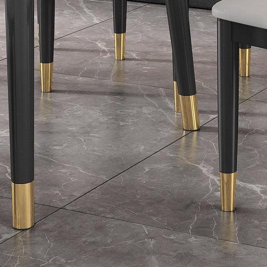 Minimalist Style MDF Top Dining Table Set of Rectangle Shape for Formal Dinette Set Clearhalo 'Dining Room Sets' 'Dining Tables & Seating' 'dining_room_set' 'furn' 'furn_dining_room_set' 'Furniture' 'furniture_dining_room_set' 'Kitchen & Dining Furniture' 'kitchen&dining_furn' 'kitchen' 3361906