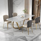 Minimalist Sintered Stone Dining Room Set Standard Height with Trestle Base Dining Set Clearhalo 'Dining Room Sets' 'Dining Tables & Seating' 'dining_room_set' 'furn' 'furn_dining_room_set' 'Furniture' 'furniture_dining_room_set' 'Kitchen & Dining Furniture' 'kitchen&dining_furn' 'kitchen' 3361924