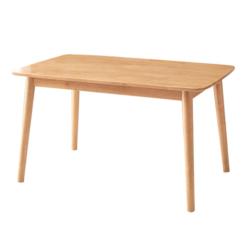 Fixed Minimalist Style Solid Wood Top Kitchen Table Set of Light Brown for Dining Room Table Only Clearhalo 'Dining Room Sets' 'Dining Tables & Seating' 'dining_room_set' 'furn' 'furn_dining_room_set' 'Furniture' 'furniture_dining_room_set' 'Kitchen & Dining Furniture' 'kitchen&dining_furn' 'kitchen' 3361941