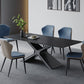 Minimalist Sintered Stone Dining Room Set Standard Height with Black Base Dining Set Clearhalo 'Dining Room Sets' 'Dining Tables & Seating' 'dining_room_set' 'furn' 'furn_dining_room_set' 'Furniture' 'furniture_dining_room_set' 'Kitchen & Dining Furniture' 'kitchen&dining_furn' 'kitchen' 3361947