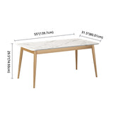 Minimalist White Rectangle Shape Dining Set Sintered Stone Top Dining Set with 4 Legs Table Clearhalo 'Dining Room Sets' 'Dining Tables & Seating' 'dining_room_set' 'furn' 'furn_dining_room_set' 'Furniture' 'furniture_dining_room_set' 'Kitchen & Dining Furniture' 'kitchen&dining_furn' 'kitchen' 3361969