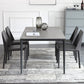 Standard Sintered Stone Top Dining Set with 4 Black Metallic Legs for Dining Furniture with 4 Chairs Clearhalo 'Dining Room Sets' 'Dining Tables & Seating' 'dining_room_set' 'furn' 'furn_dining_room_set' 'Furniture' 'furniture_dining_room_set' 'Kitchen & Dining Furniture' 'kitchen&dining_furn' 'kitchen' 3362003