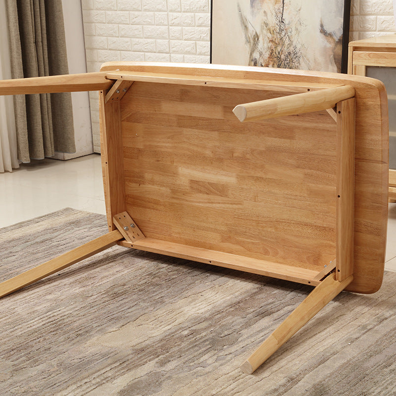 Modern Style Solid Wood Dining Set with Rectangle Shape Table and 4 Legs Base for Home Use Clearhalo 'Dining Room Sets' 'Dining Tables & Seating' 'dining_room_set' 'furn' 'furn_dining_room_set' 'Furniture' 'furniture_dining_room_set' 'Kitchen & Dining Furniture' 'kitchen&dining_furn' 'kitchen' 3369183