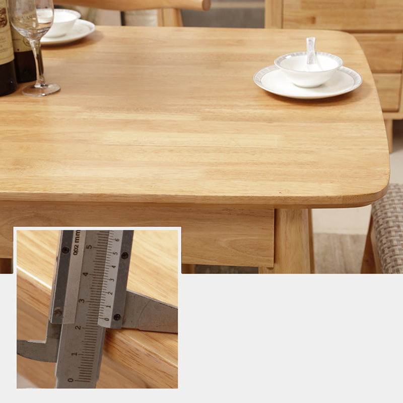 Modern Style Solid Wood Dining Set with Rectangle Shape Table and 4 Legs Base for Home Use Clearhalo 'Dining Room Sets' 'Dining Tables & Seating' 'dining_room_set' 'furn' 'furn_dining_room_set' 'Furniture' 'furniture_dining_room_set' 'Kitchen & Dining Furniture' 'kitchen&dining_furn' 'kitchen' 3369186