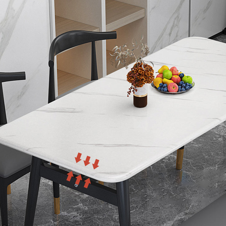 Modern Standard Sintered Stone Top Dining Room Set of Rectangle Shape for Kitchen Table Set Clearhalo 'Dining Room Sets' 'Dining Tables & Seating' 'dining_room_set' 'furn' 'furn_dining_room_set' 'Furniture' 'furniture_dining_room_set' 'Kitchen & Dining Furniture' 'kitchen&dining_furn' 'kitchen' 3369199