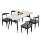 Modern Standard Sintered Stone Top Dining Room Set of Rectangle Shape for Kitchen Table Set Clearhalo 'Dining Room Sets' 'Dining Tables & Seating' 'dining_room_set' 'furn' 'furn_dining_room_set' 'Furniture' 'furniture_dining_room_set' 'Kitchen & Dining Furniture' 'kitchen&dining_furn' 'kitchen' 3369200