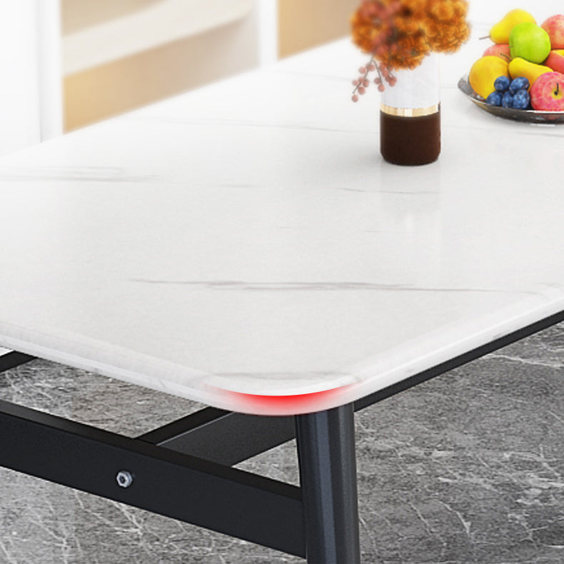 Modern Standard Sintered Stone Top Dining Room Set of Rectangle Shape for Kitchen Table Set Clearhalo 'Dining Room Sets' 'Dining Tables & Seating' 'dining_room_set' 'furn' 'furn_dining_room_set' 'Furniture' 'furniture_dining_room_set' 'Kitchen & Dining Furniture' 'kitchen&dining_furn' 'kitchen' 3369202