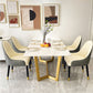 Dining Room Set Nordic Rectangle Dining Table Formal Dinette Set with Metal Base Clearhalo 'Dining Room Sets' 'Dining Tables & Seating' 'dining_room_set' 'furn' 'furn_dining_room_set' 'Furniture' 'furniture_dining_room_set' 'Kitchen & Dining Furniture' 'kitchen&dining_furn' 'kitchen' 3369207