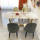 Dining Room Set Nordic Rectangle Dining Table Formal Dinette Set with Metal Base with 4 Chairs Clearhalo 'Dining Room Sets' 'Dining Tables & Seating' 'dining_room_set' 'furn' 'furn_dining_room_set' 'Furniture' 'furniture_dining_room_set' 'Kitchen & Dining Furniture' 'kitchen&dining_furn' 'kitchen' 3369209