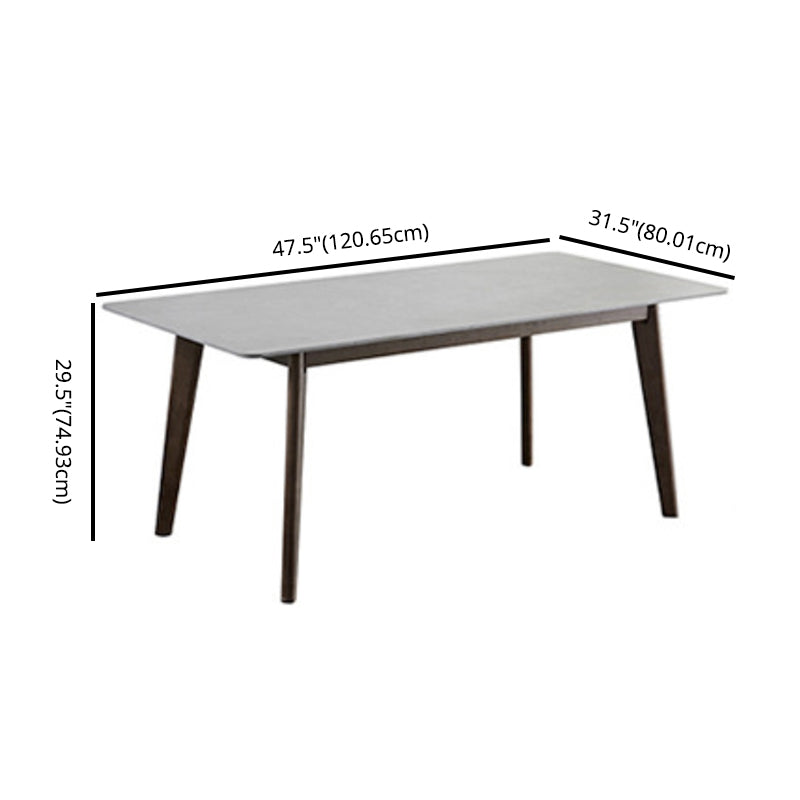 Minimalist Gray Sintered Stone Top Dining Set Rectangle Shape Standard Dining Set for Kitchen Clearhalo 'Dining Room Sets' 'Dining Tables & Seating' 'dining_room_set' 'furn' 'furn_dining_room_set' 'Furniture' 'furniture_dining_room_set' 'Kitchen & Dining Furniture' 'kitchen&dining_furn' 'kitchen' 3369230