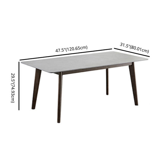 Minimalist Gray Sintered Stone Top Dining Set Rectangle Shape Standard Dining Set for Kitchen Clearhalo 'Dining Room Sets' 'Dining Tables & Seating' 'dining_room_set' 'furn' 'furn_dining_room_set' 'Furniture' 'furniture_dining_room_set' 'Kitchen & Dining Furniture' 'kitchen&dining_furn' 'kitchen' 3369230