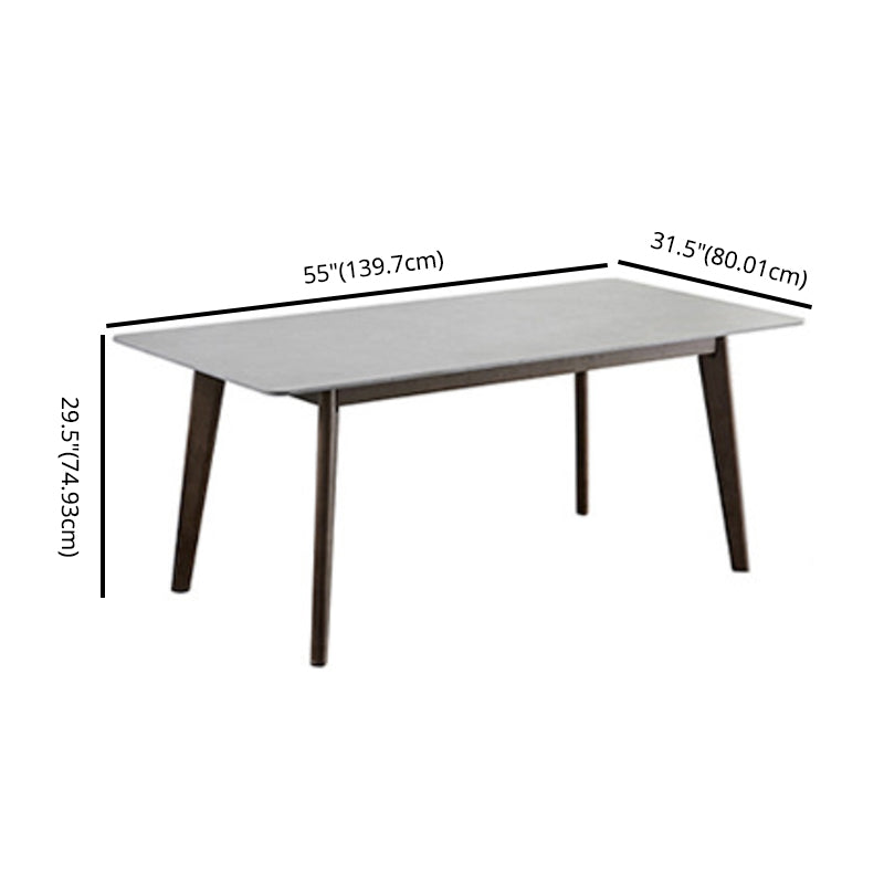 Minimalist Gray Sintered Stone Top Dining Set Rectangle Shape Standard Dining Set for Kitchen Clearhalo 'Dining Room Sets' 'Dining Tables & Seating' 'dining_room_set' 'furn' 'furn_dining_room_set' 'Furniture' 'furniture_dining_room_set' 'Kitchen & Dining Furniture' 'kitchen&dining_furn' 'kitchen' 3369231