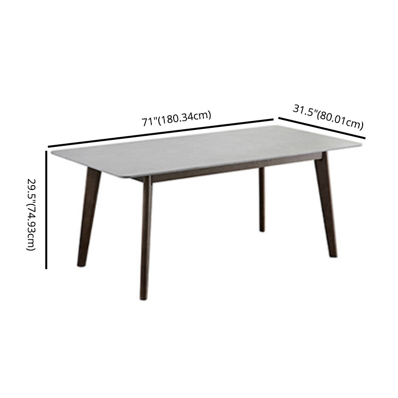 Minimalist Gray Sintered Stone Top Dining Set Rectangle Shape Standard Dining Set for Kitchen Clearhalo 'Dining Room Sets' 'Dining Tables & Seating' 'dining_room_set' 'furn' 'furn_dining_room_set' 'Furniture' 'furniture_dining_room_set' 'Kitchen & Dining Furniture' 'kitchen&dining_furn' 'kitchen' 3369233