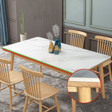 Modern Style Sintered Stone White Dining Set Standard Rectangle Shape Dining Set with 4 Legs Base Clearhalo 'Dining Room Sets' 'Dining Tables & Seating' 'dining_room_set' 'furn' 'furn_dining_room_set' 'Furniture' 'furniture_dining_room_set' 'Kitchen & Dining Furniture' 'kitchen&dining_furn' 'kitchen' 3369254