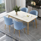 Contemporary Rectangle Shape Standard Dining Set Sintered Stone Kitchen Dining Set in White Clearhalo 'Dining Room Sets' 'Dining Tables & Seating' 'dining_room_set' 'furn' 'furn_dining_room_set' 'Furniture' 'furniture_dining_room_set' 'Kitchen & Dining Furniture' 'kitchen&dining_furn' 'kitchen' 3369323