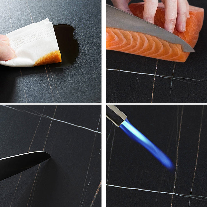 Contemporary Rectangle Shape Standard Dining Set Sintered Stone Kitchen Dining Set in White Clearhalo 'Dining Room Sets' 'Dining Tables & Seating' 'dining_room_set' 'furn' 'furn_dining_room_set' 'Furniture' 'furniture_dining_room_set' 'Kitchen & Dining Furniture' 'kitchen&dining_furn' 'kitchen' 3369329