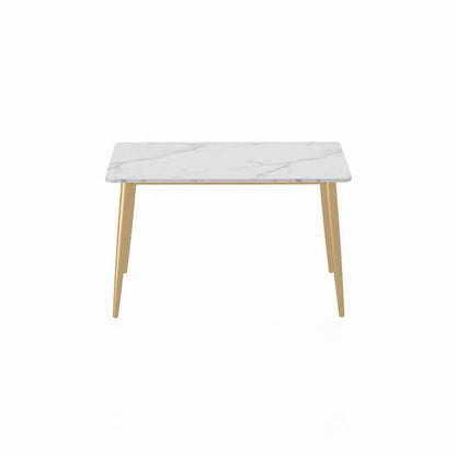 Minimalist Style Rectangular Sintered Stone Dining Set White Standard Dining Set for Kitchen Table Only Clearhalo 'Dining Room Sets' 'Dining Tables & Seating' 'dining_room_set' 'furn' 'furn_dining_room_set' 'Furniture' 'furniture_dining_room_set' 'Kitchen & Dining Furniture' 'kitchen&dining_furn' 'kitchen' 3369383