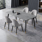 Contemporary Sintered Stone Top Dining Room Set with Rectangle Shape Dining Set for Kitchen with 4 Chairs Clearhalo 'Dining Room Sets' 'Dining Tables & Seating' 'dining_room_set' 'furn' 'furn_dining_room_set' 'Furniture' 'furniture_dining_room_set' 'Kitchen & Dining Furniture' 'kitchen&dining_furn' 'kitchen' 3369393