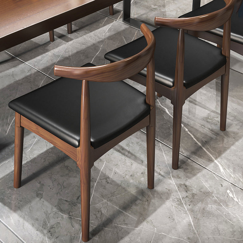 Minimalist Style Solid Wood Dining Room Set with 2 Black Metallic Legs for Kitchen Furniture Clearhalo 'Dining Room Sets' 'Dining Tables & Seating' 'dining_room_set' 'furn' 'furn_dining_room_set' 'Furniture' 'furniture_dining_room_set' 'Kitchen & Dining Furniture' 'kitchen&dining_furn' 'kitchen' 3369411