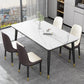 Kitchen Modern Sintered Stone Top Dining Room Furniture Set with 4 Legs Base Dining Set Clearhalo 'Dining Room Sets' 'Dining Tables & Seating' 'dining_room_set' 'furn' 'furn_dining_room_set' 'Furniture' 'furniture_dining_room_set' 'Kitchen & Dining Furniture' 'kitchen&dining_furn' 'kitchen' 3369506